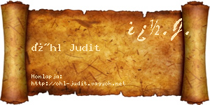 Öhl Judit névjegykártya